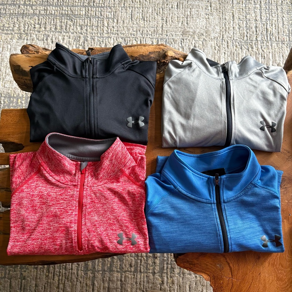 Under Armour Men’s 1/2 zip long sleeve sweatshirt loose heatgear in 4 colors